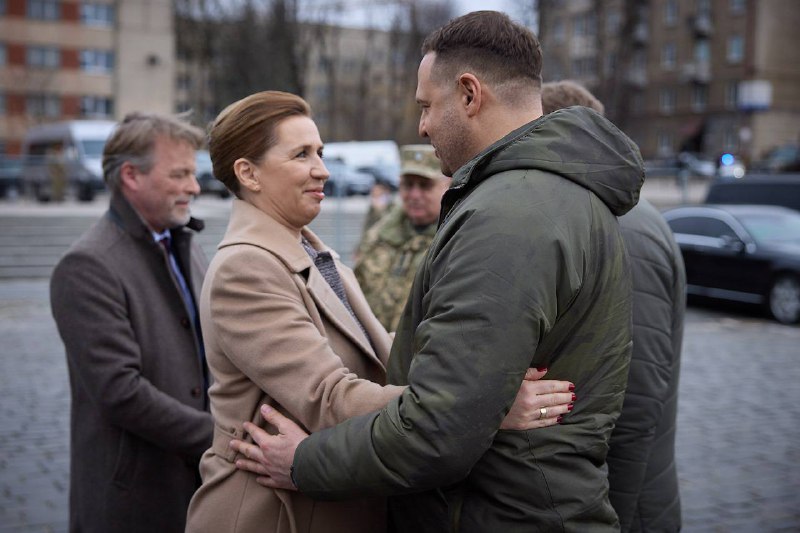 Danish PM Frederiksen meets President Zelensky in Lviv