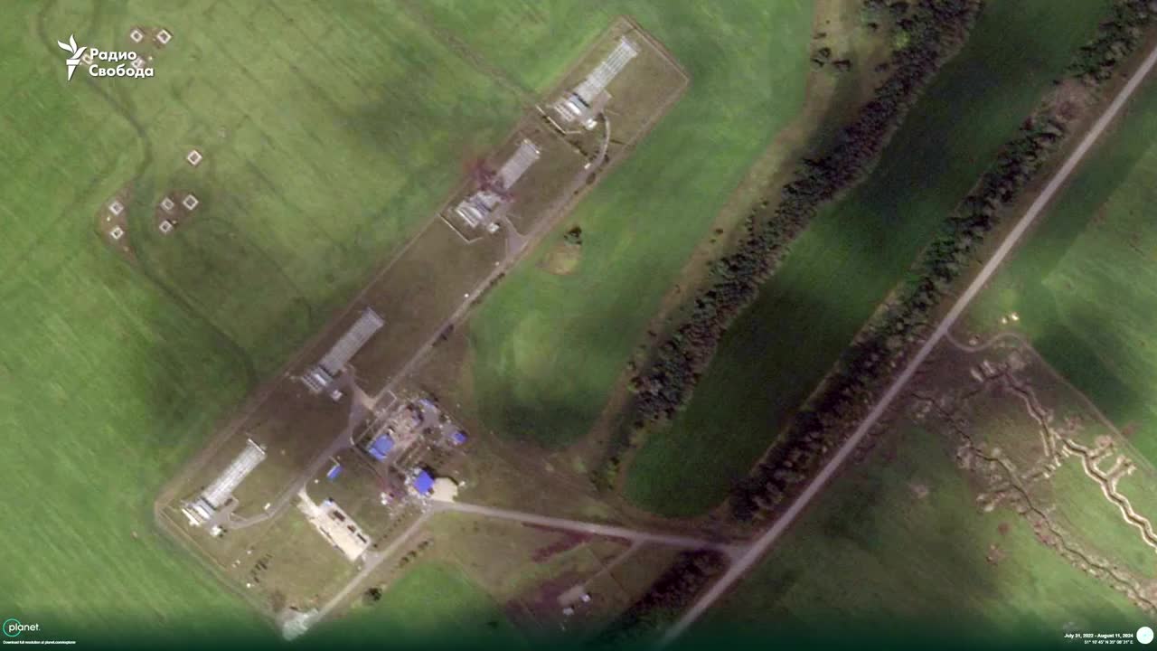 Satellite images by @planet, taken on Aug. 11th, show damage to the 'Sudzha' gas metering station in Kursk oblast. The damage to the admin. building was inflicted on the night of August 11th, while the damage to the metering unit occurred earlier, between Aug. 9th and 10th