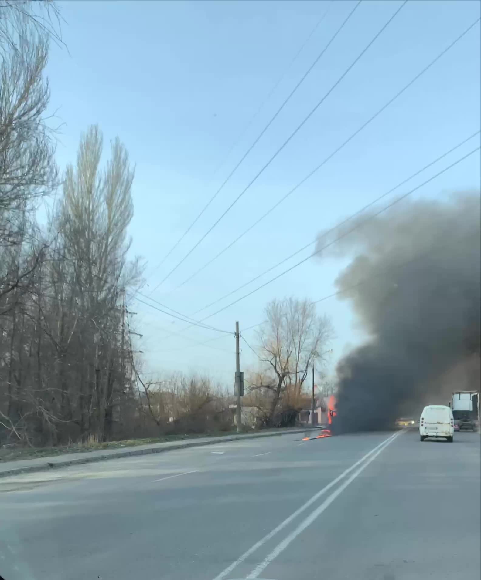 A vehicle reportedly exploded in Zaporizhzhia