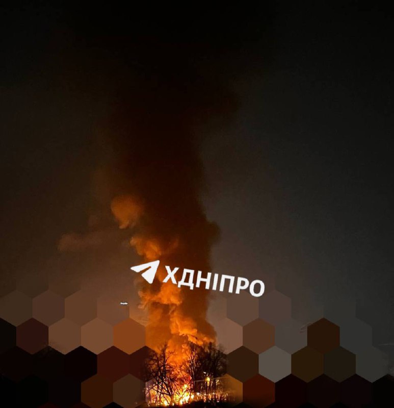 Big fires reported after explosions in Dnipro city
