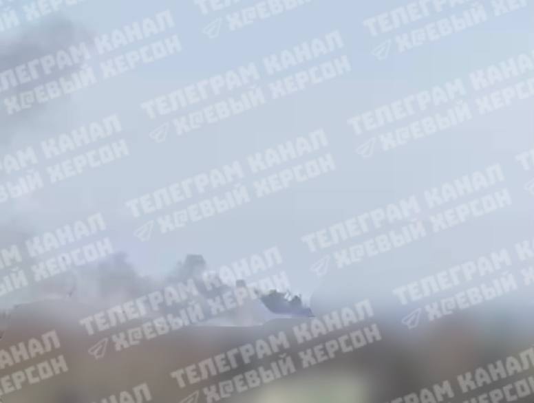 Smoke is rising in Kherson after explosions