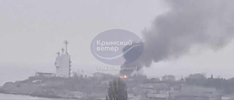 Big fire in central part of occupied Sevastopol