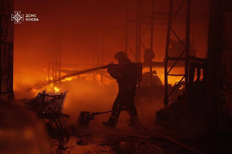 2 people wounded, multiple fires started as result of Russian drones strikes in Kyiv overnight