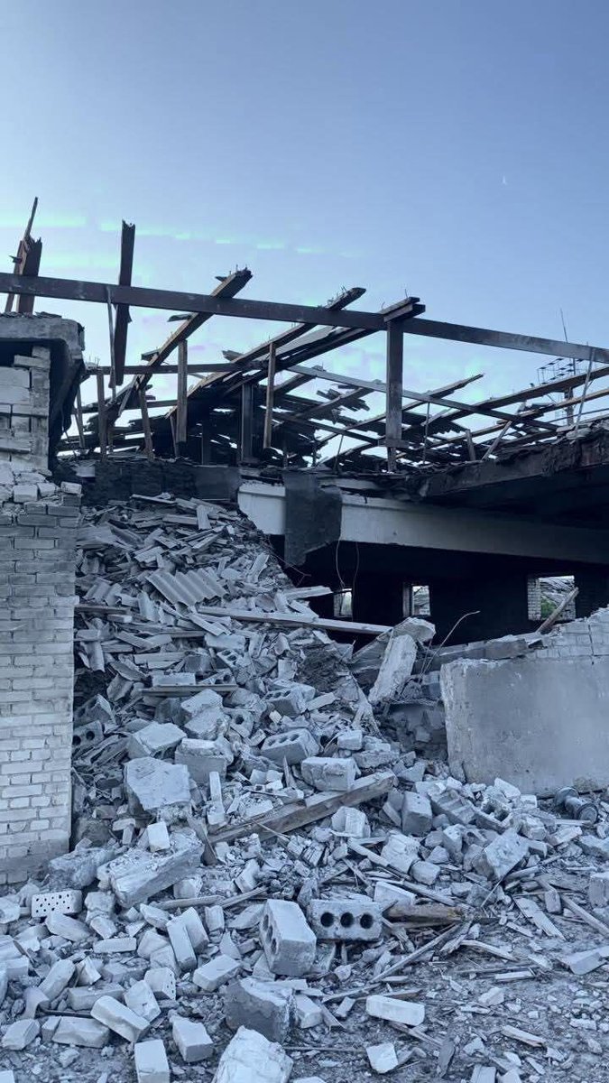 Damage in Sloviansk as result of drones attack