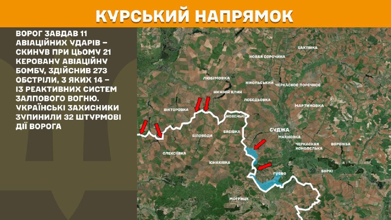 In Kursk region Ukrainian forces have repelled 32 Russian army assaults, - General Staff of Armed Forces of Ukraine reports