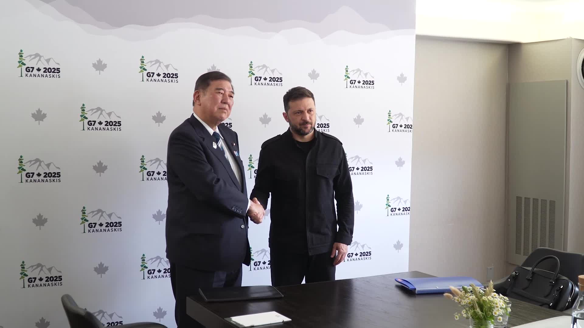 Zelenskyy met with Japanese Prime Minister Shigeru Ishiba on the sidelines of the G7 summit