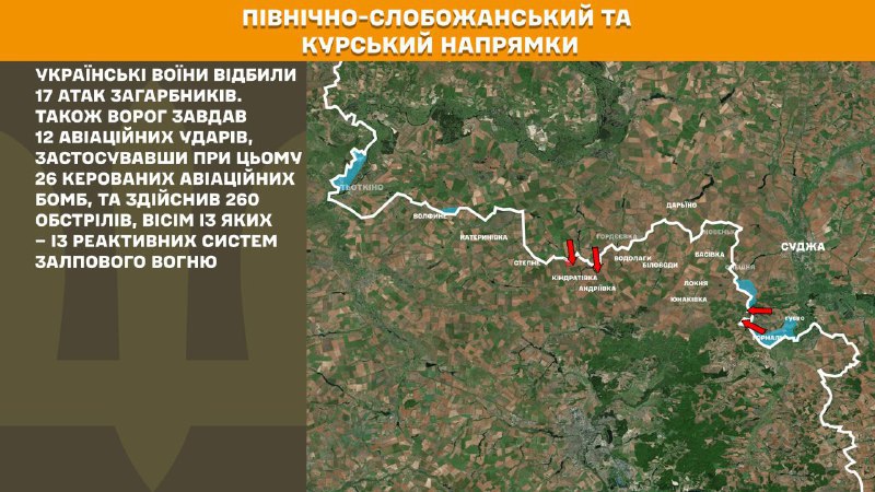 At Kursk and North Slobozhansky(Sumy) direction Ukrainian forces have repelled 17 Russian army assaults, - General Staff of Armed Forces of Ukraine reports