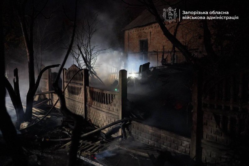 Destruction in Zaporizhzhia as result of Russian strikes