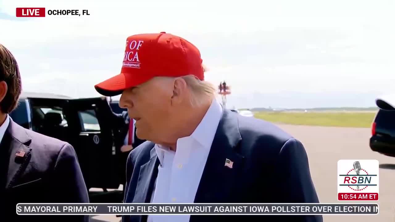 REPORTER: Russia has about 50,000 troops stationed outside of Sumy in Ukraine. What will you do if Russia authorized an offensive? TRUMP: We'll see what happens