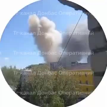 Smoke is rising after violent explosions in Druzhkivka