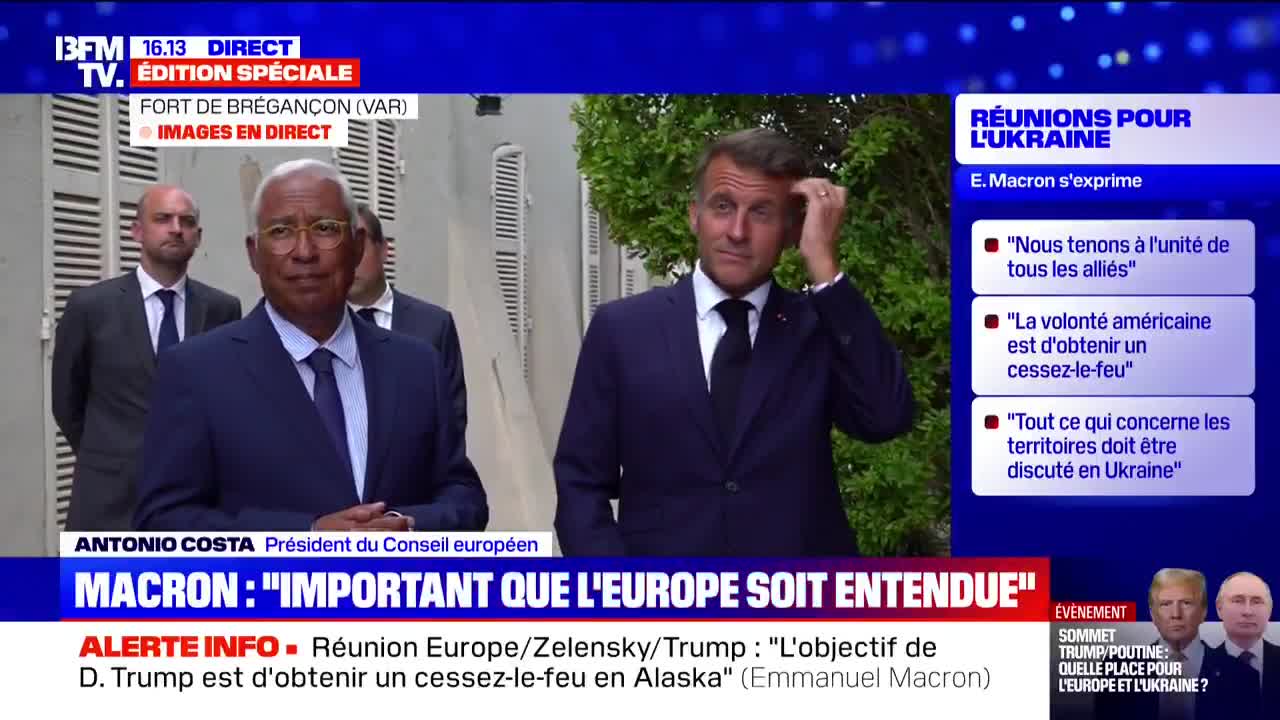 There was no discussion about territorial swaps, Emmanuel Macron explained after a meeting with Donald Trump.