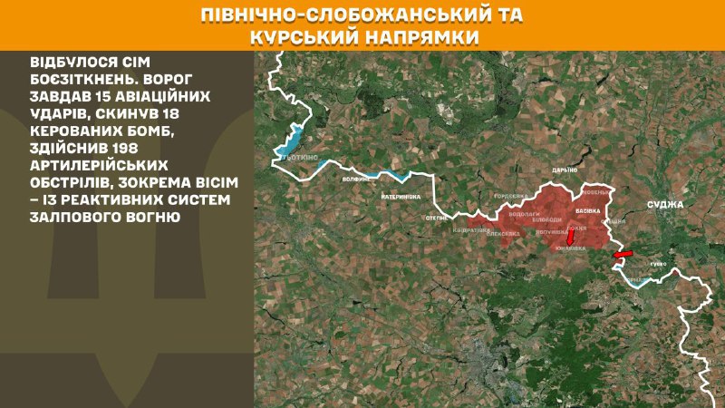 At Kursk and North Slobozhansky(Sumy) direction Ukrainian forces have repelled 7 Russian army assaults, - General Staff of Armed Forces of Ukraine reports