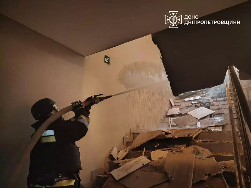 A school was seriously damaged as result of Russian strike in Vasylkivka of Synelnykove district of Dnipropetrovsk region