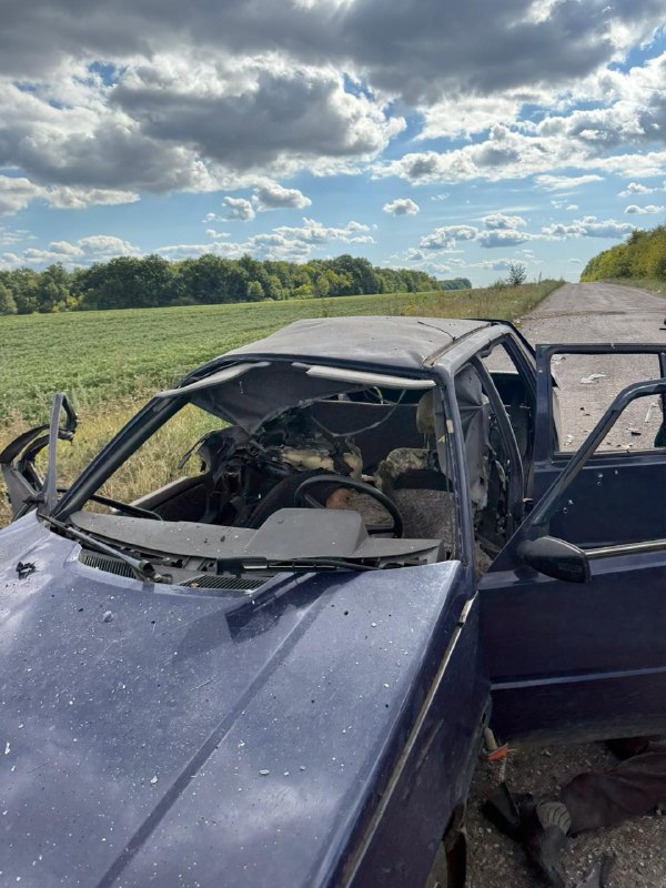 2 person killed as result of Russian FPV drone strike at the civilian vehicle in Petrivka village of Zolochiv district of Kharkiv region