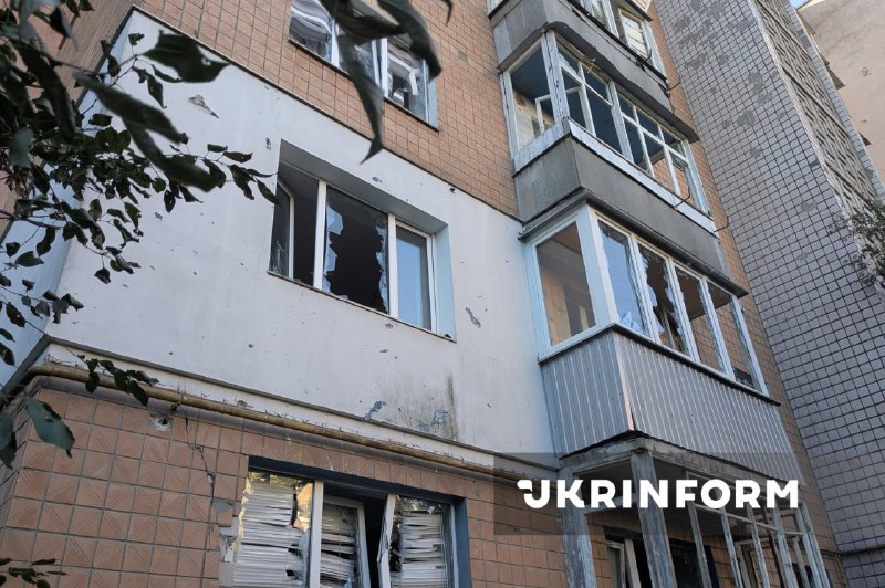 Damages in Vyshhorod by debris