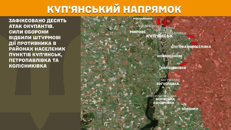 At Kupyansk direction clashes yesterday near Kupyansk, Petropavlivka and Kolisnykivka, - General Staff of Armed Forces of Ukraine reports