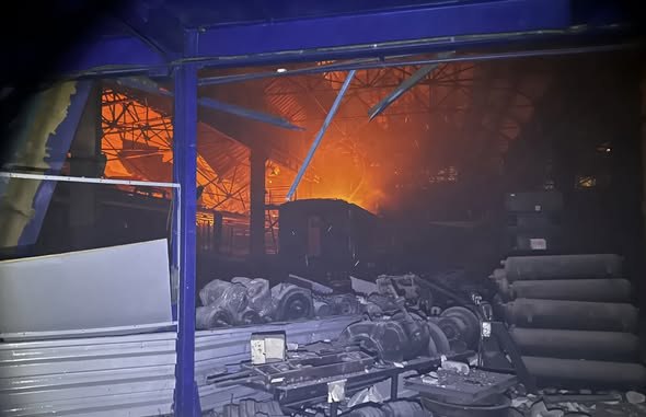 Commuter trains depot was attacked overnight in Dnipro city