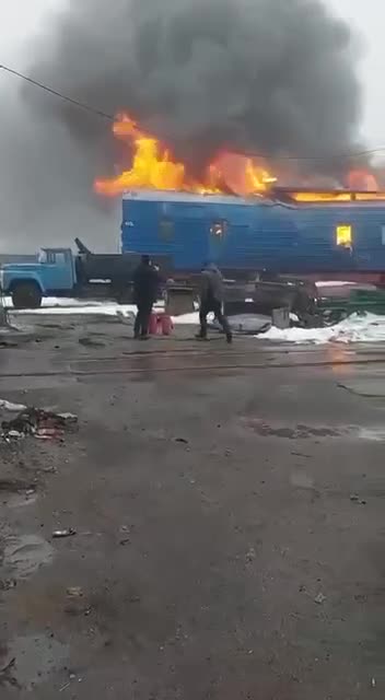 Russian army shelled railway infrastructure in Synelnykove