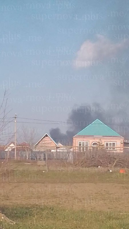 Explosions were reported at Khanskaya airfield near Maykop