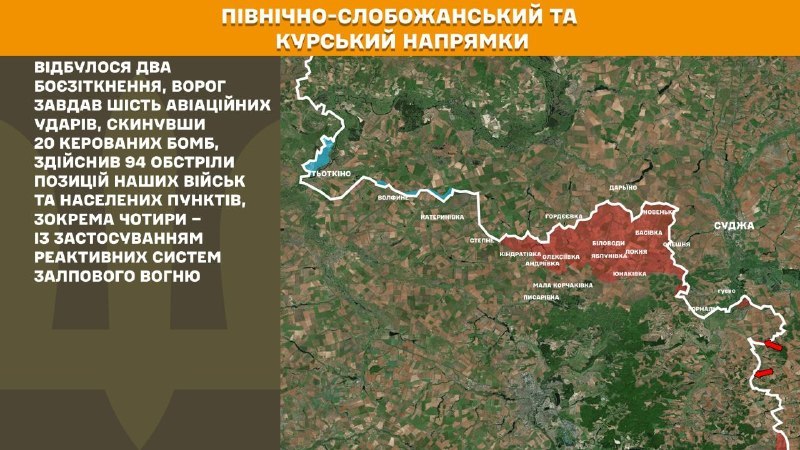 At Kursk and North Slobozhansky(Sumy) direction Ukrainian forces have repelled 2 Russian army assaults, - General Staff of Armed Forces of Ukraine reports