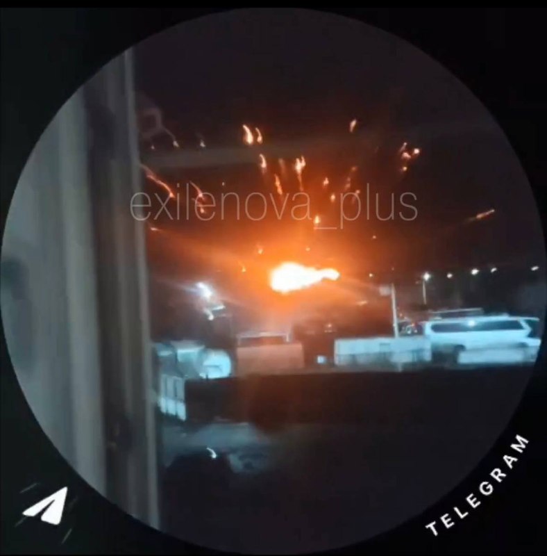 غارة جوية بطائرات مسيرة في بيريفالسك، في الجزء المحتل من منطقة لوهانسك في أوكرانيا