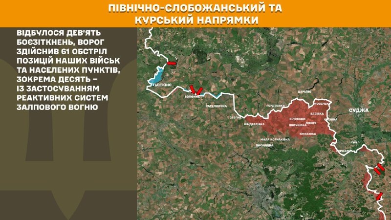 Dans la direction de Koursk et de Slobozhansky Nord (Sumy), les forces ukrainiennes ont repoussé 9 assauts de l'armée russe, - rapporte l'état-major général des forces armées ukrainiennes