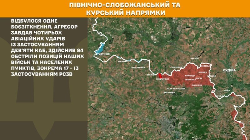 In Richtung Kursk und Nord-Slobozhansky (Sumy) haben ukrainische Streitkräfte einen Angriff der russischen Armee abgewehrt, berichtet der Generalstab der Streitkräfte der Ukraine