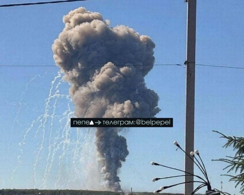 Nach der Explosion in der Nähe von Belgorod wurden Nachdetonationen gemeldet.