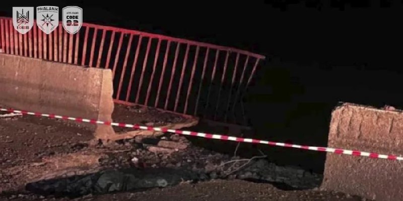 Die Chonhar-Brücke wurde bei dem zweiten Streik innerhalb weniger Tage schwer beschädigt.