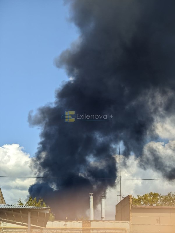 Fires at the oil refinery in Ufa